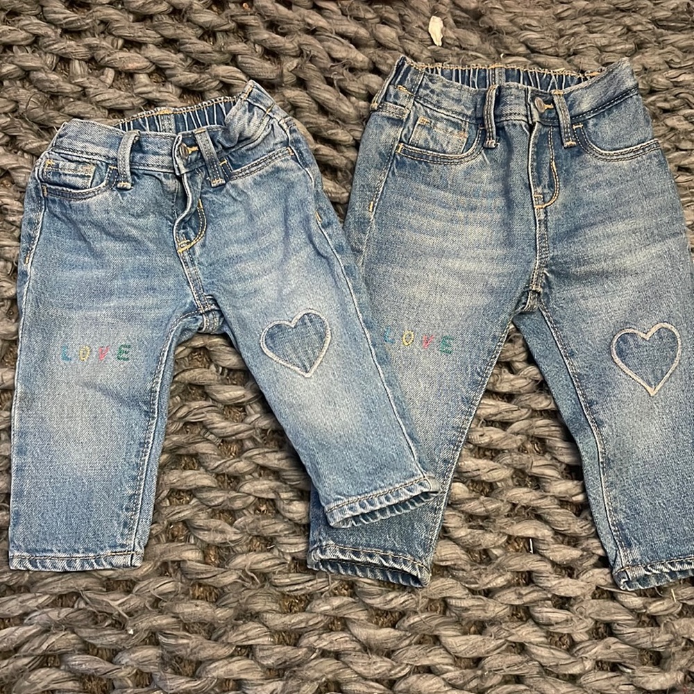 Old navy jean bundle 6-12 and 12-18 months